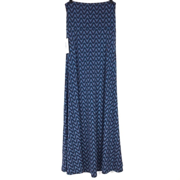 LULAROE Maxi Skirt Retro Mod Geo 60s 70s Disco Burgundy Blue Black Size XXS NWT - Picture 4 of 11